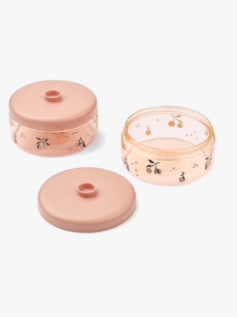 LIEWOOD Dominique Tritan Snacksboks 500 ml 2-Pakk, Peach/Sea shell