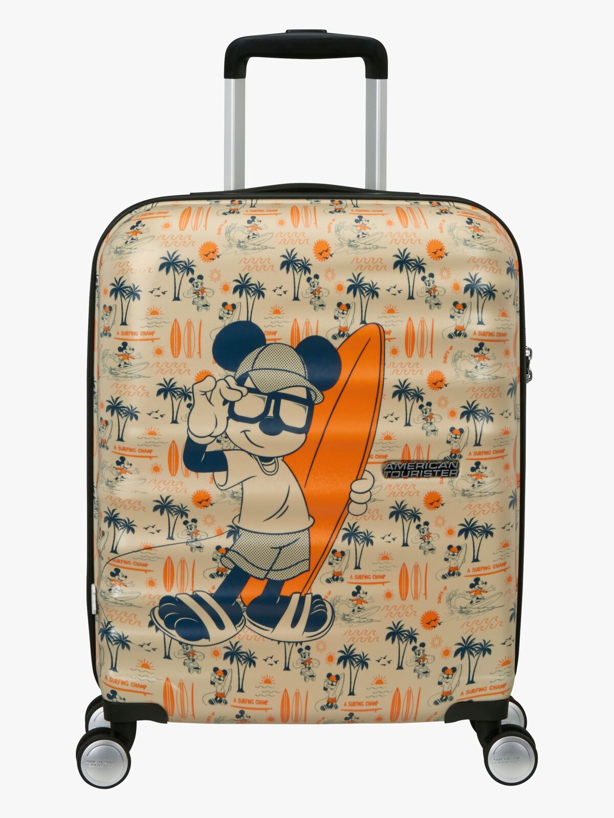 American Tourister Wavebreaker Disney Spinner Koffert 35L, Mickey Super Surfer