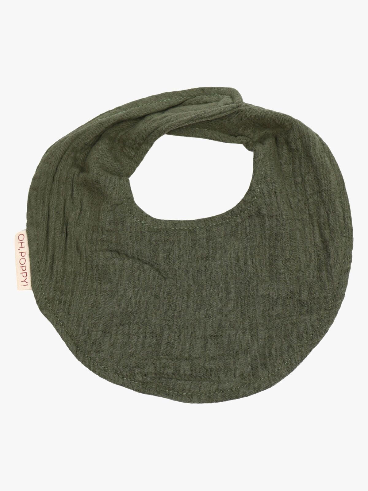 Å, Poppy! Juno Drool Bib 2-pakning, Forest Green/Linen Beige