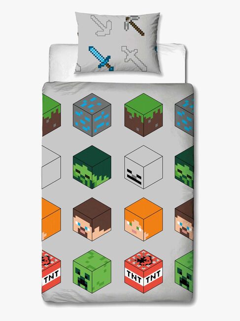 Minecraft Pixel Sengesett 140 x 200 cm