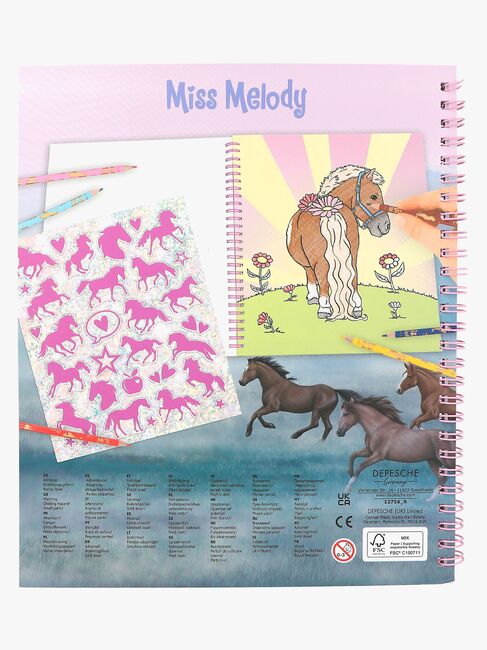 Miss Melody Fargeleggingsbok med Paljetter