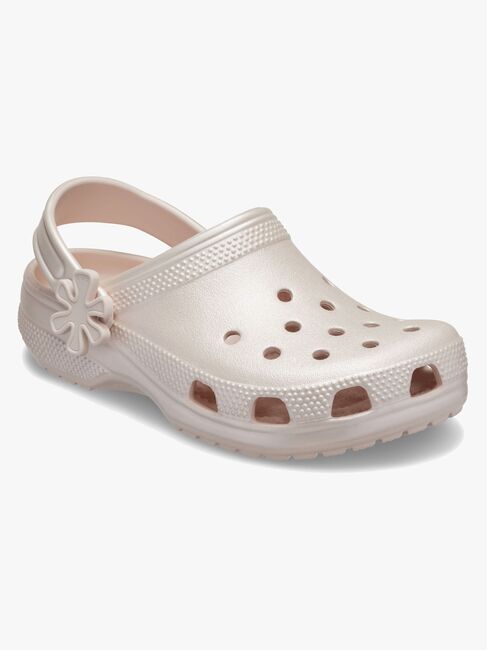 Crocs Classic Pearl Shine Tøfler, Quartz
