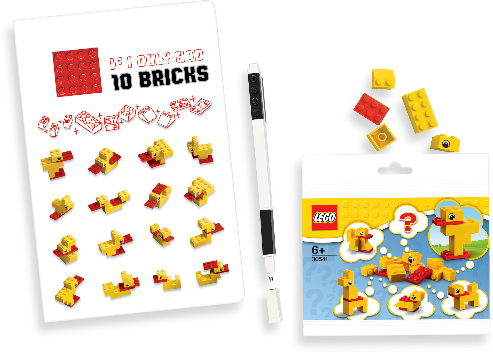 LEGO Duck Build Notisbok med Gel-penn