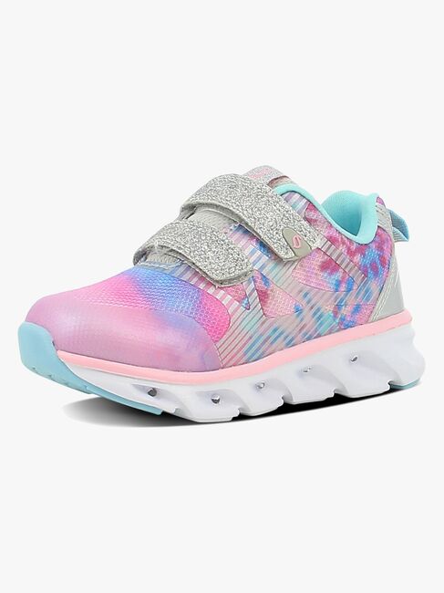 Leaf Skalka Blinkende Sneakers, Sølv/Rosa