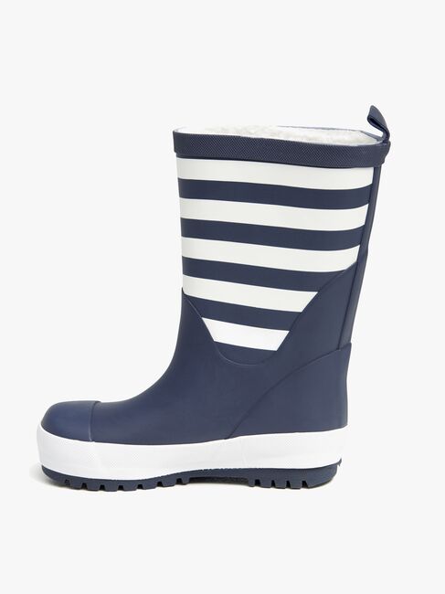 Nordbjørn Dunder Fôrede Gummistøvler, Navy/White