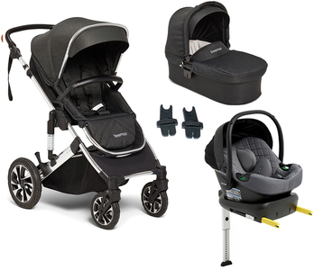 Beemoo Maxi 4 Duovogn Inkl. Beemoo Route Babybilstol & Base, Black Silver/Mineral Gray