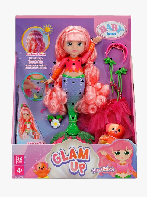BABY born Glam Up Havfruedukke Sunshine 28 cm