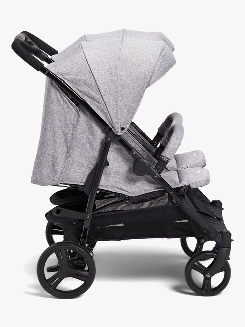Beemoo Twin Shopper Søsken- & Tvillingvogn, Grey Mélange