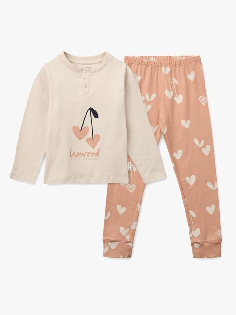 LIEWOOD Wilhelm Pysjsett, Heart/Sweetheart/Pale tuscany/mix