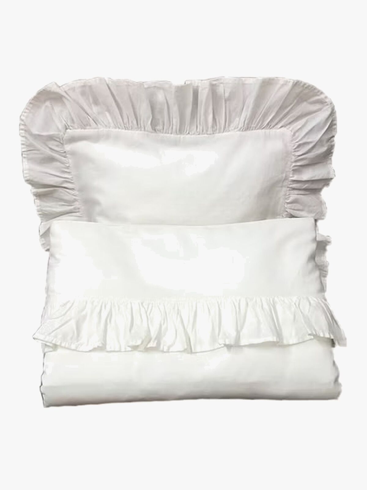 Mini Dreams Frill Sengesett 100x130, Hvit