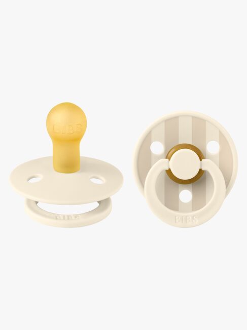 BIBS Studio Colour Smokk 2-Pack Lateks Str 1 Rund, Pin/Ivory Vanilla Mix