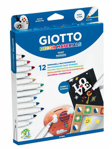 Giotto Decor Materials Fiberpenner 12-pack, Flerfarget