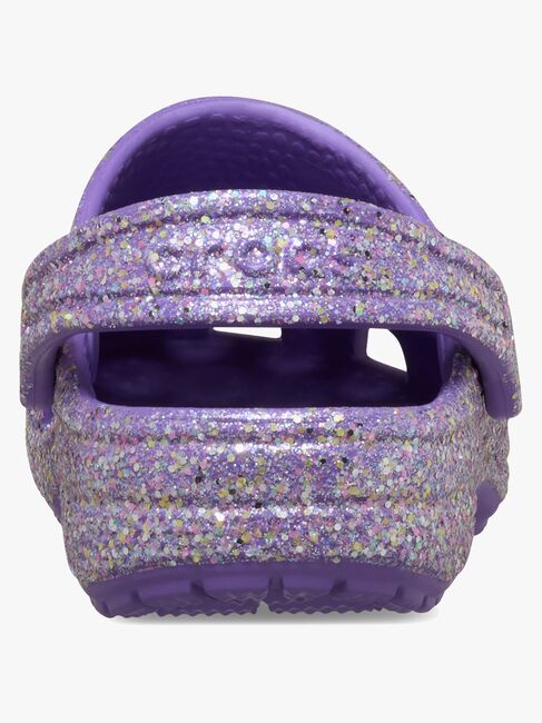 Crocs Classic Fantasy Glitter Kids Tøfler, Lilla