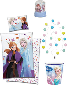 Disney Frozen II Sengesett, Projektor og Papirkurv, Multicolored