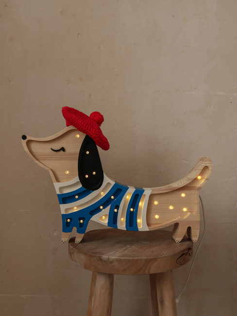 Little Lights Lampe Hundevalp, French Style