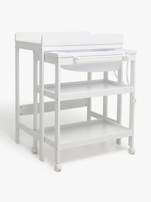 JLY Dream Stellebord med Uttrekkbar Badebalje, White