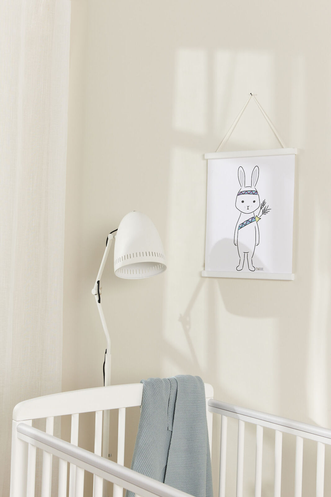 Minitude Plakathenger Liten, Hvit