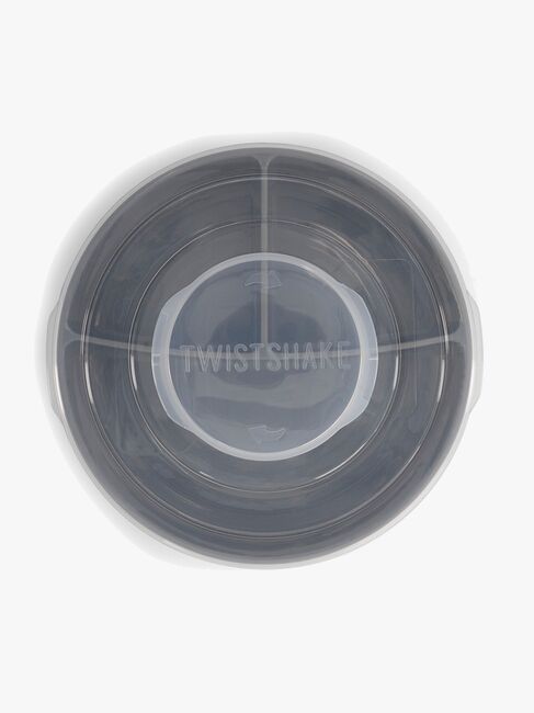 Twistshake Delt Tallerken med Lokk, Grå