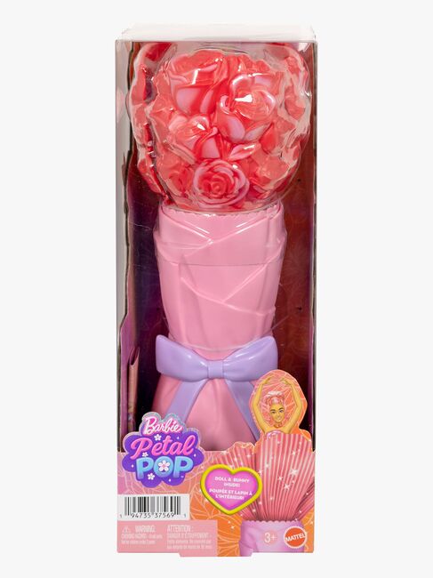 Barbie Petal Pop Flower Surprise Dukke Rose, Rød