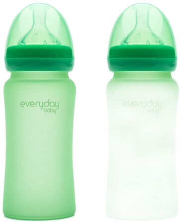 Everyday Baby Tåteflaske Glass med Varmeindikator 240ml, Green