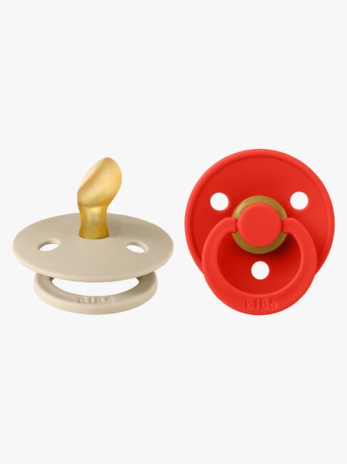 BIBS Colour Smokk 2-Pakk Latex Str 1 Anatomisk, Vanilla/Candy Apple