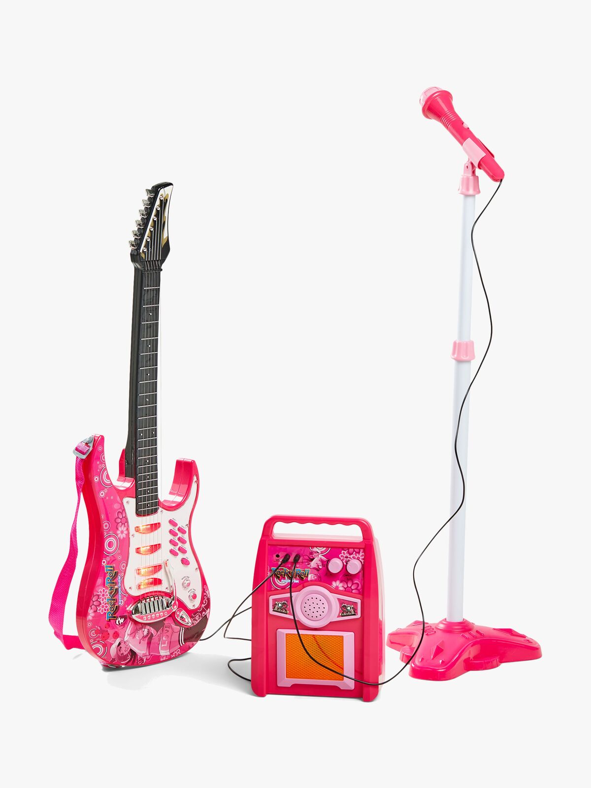 Cloudberry Castle Lekegitar med Mikrofon & Høyttaler, Rosa