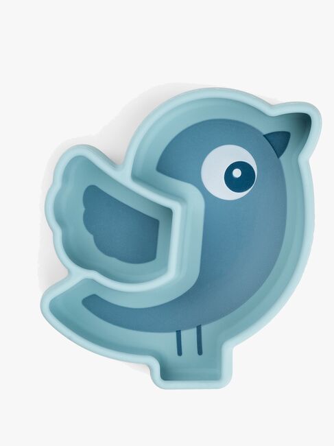 Done By Deer Stick & Stay Silikontallerken Birdee, Blue