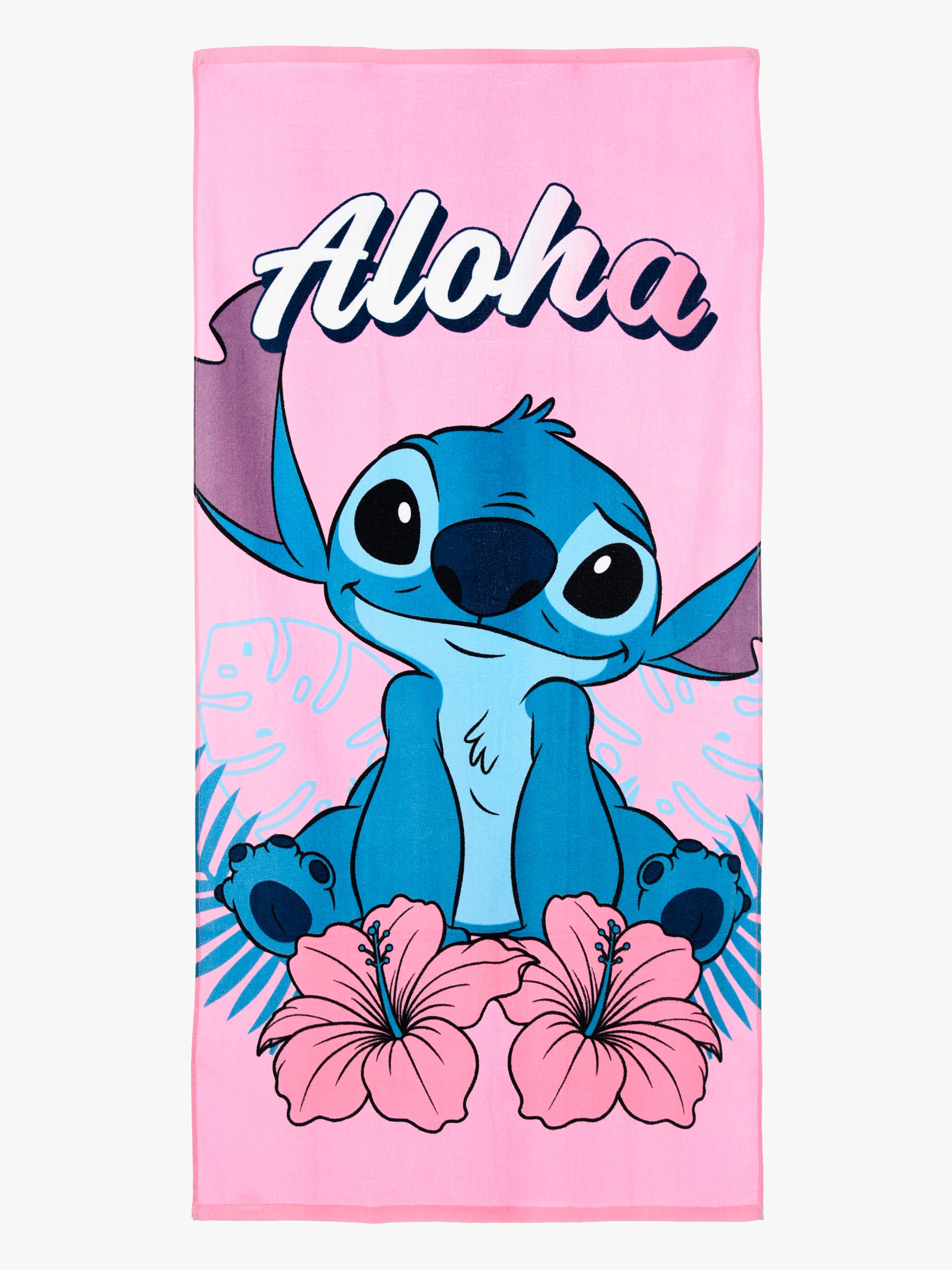 Disney Stitch Håndkle 100% Bomull, Light pink - Badehåndklær & Hettehåndklær - 100% Bomull
