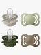 BIBS Supreme Smokk 4-Pakk Silikon Stl 1, Sand/Sage/Huntergreen/Dark Oak