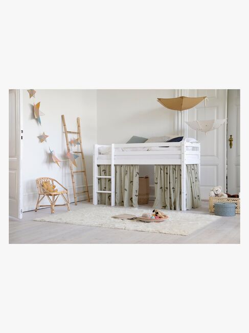 Hoppekids Basic Halvhøy Loftseng 70x160, Hvit