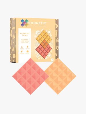 Connetix Bunnplater 2-Pakk, Pastel Lemon & Peach