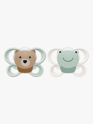 NUK Perfect Match Air Smokk 2-Pakk Str 1, Bear/Frog