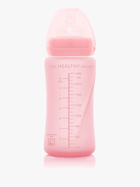 Everyday Baby Tåteflaske Glass 240 ml, Lyserosa