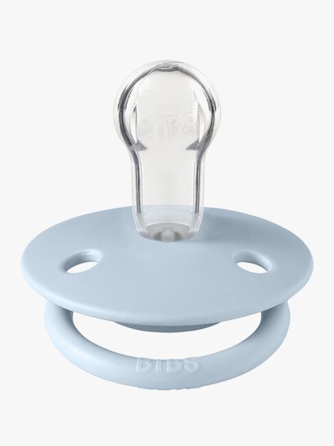 BIBS Smokk De Lux 2-pack Silicone, Iron/Baby Blue