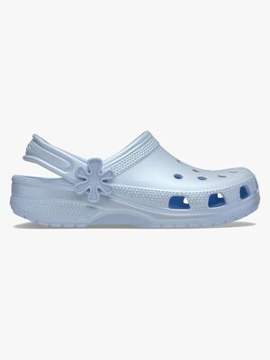 Crocs Classic Pearl Shine Tøfler, Blue Frost