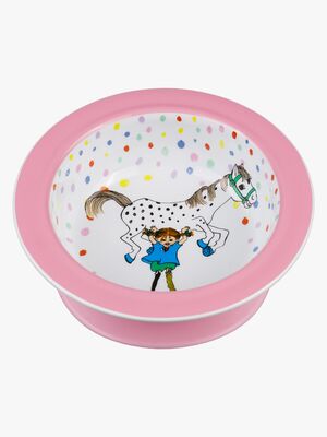 Pippi Langstrømpe Bursdag Tallerken med Sugekopp, Rosa