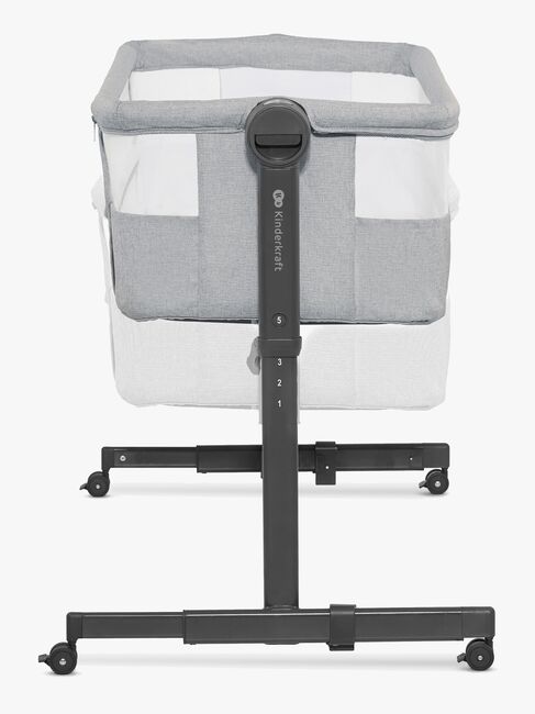Kinderkraft Nestee Up 2 Bedside Crib, Light Grey