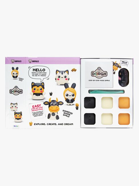 Just Dough Lufttørkende Leire Ku 57 g, 6-Pakk