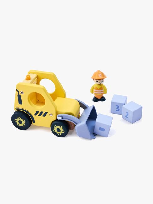 Hape Eventyrbok med Lekesett The Buzzing Bulldozer