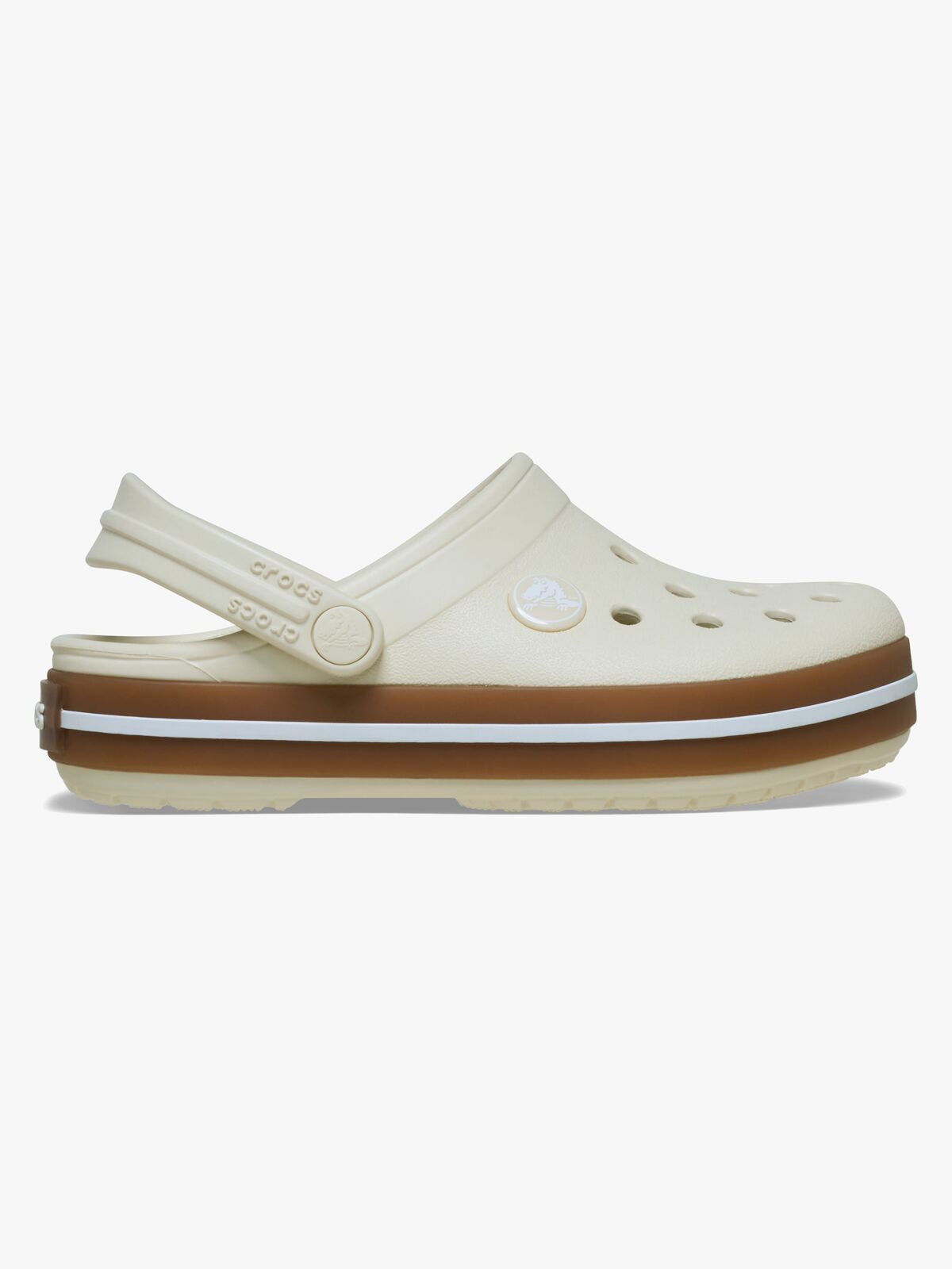 Crocs Crocband Gum Kids Tøfler, Summit White