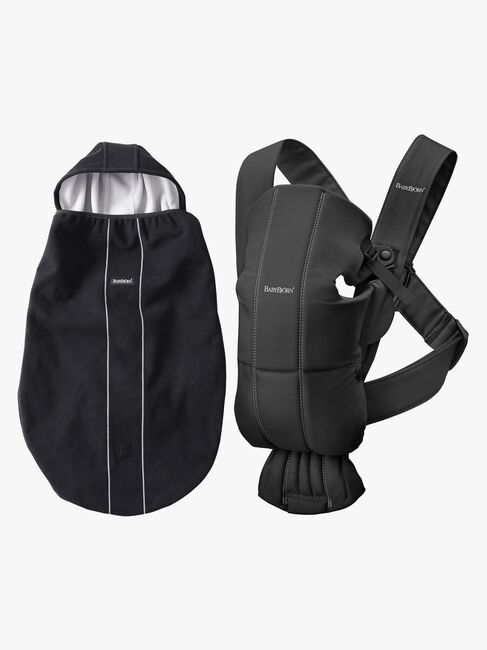 Babybjörn Mini Bæresele Vevd inkl. Trekk, Svart