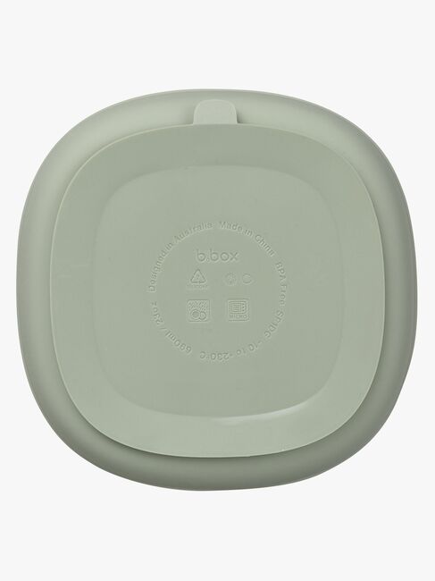 b.box Tallerken med Lokk Silikon, Sage