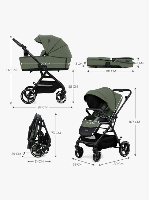 Kinderkraft YOXI 2-in-1 Duovogn, Mystic Green
