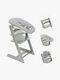 Stokke Tripp Trapp Matstol Bundle inkl. Newborn Set, Glacier Green