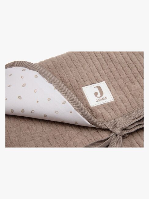 Jollein Cloudy Rib Stellematte med Oppbevaringslommer, Milky Coffee