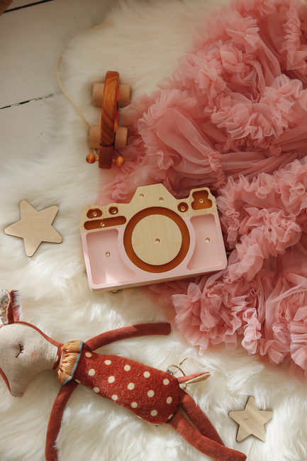 Little Lights Mini Lampe Kamera, Pastellrosa