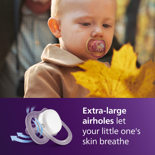 Philips Avent Ultra Air-smokk 18m+ 2-pakning, rød/lilla
