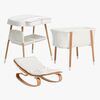 Beemoo Nordic Sprinkelseng, Stellebord & Vippestol, White/Wood