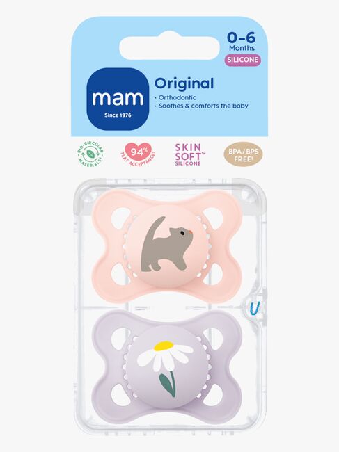 MAM Orginal Silikon Smokker 0-6m, Rosa