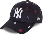 New Era All Over Graphic 9Forty Caps, Navy